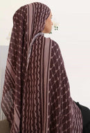 Mocha Kuffiah  - Printed Hijab