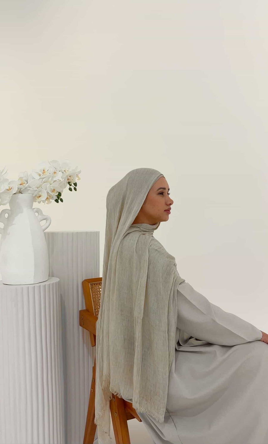 Almond - Crinkle Hijab