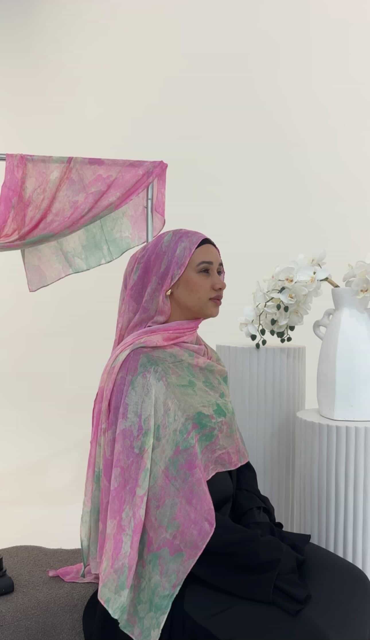 Abstract Smog - Printed Hijab