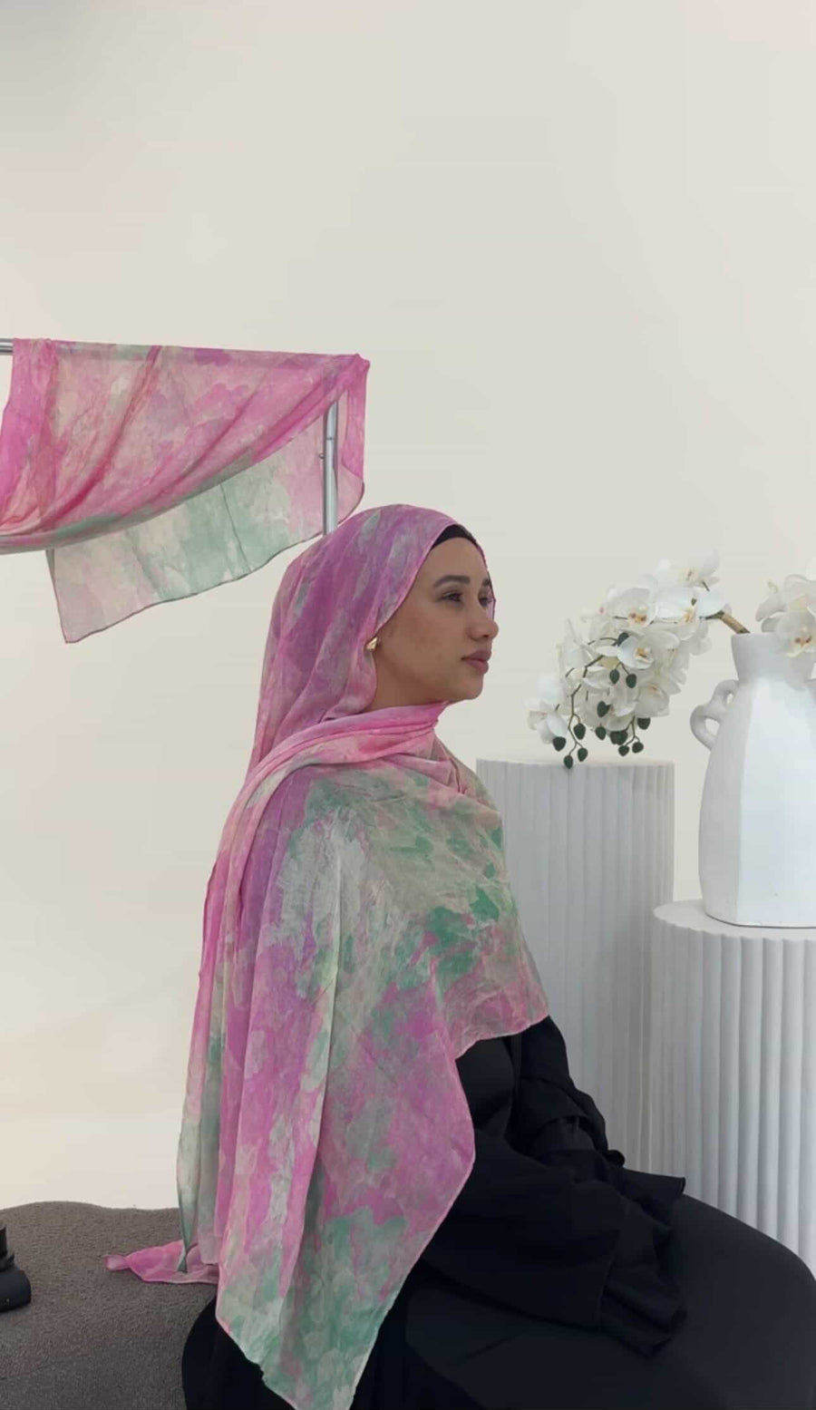 Abstract Smog - Printed Hijab