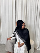 Jet Black - Lace Hijab Set