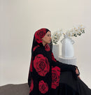 Midnight rose - Printed Hijab