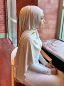 Stone - Bamboo Jersey hijab set