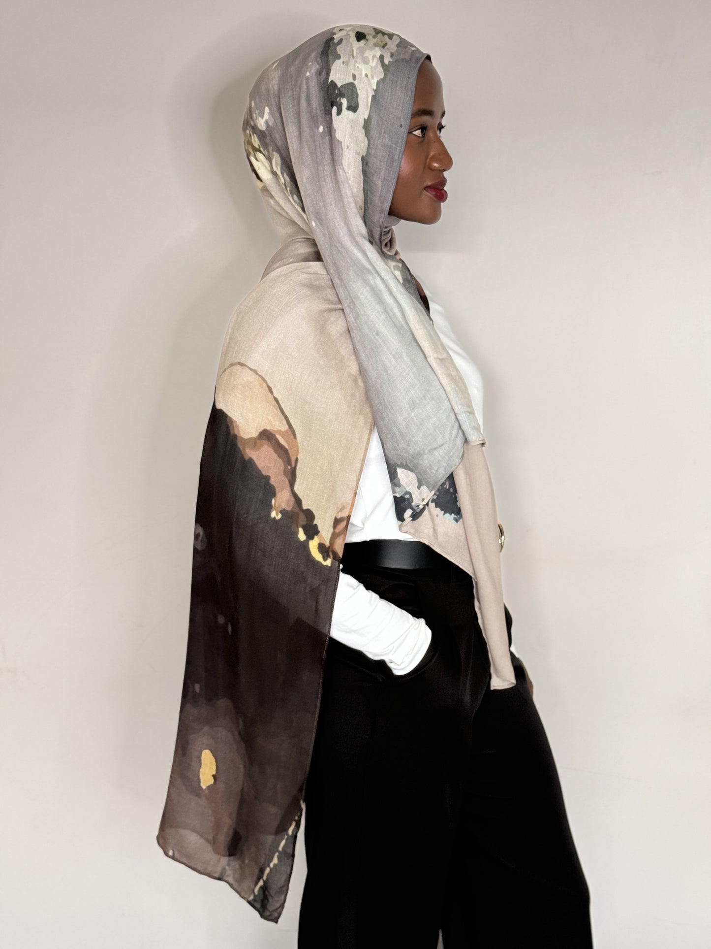 Brown Dunes - 100% Modal Hijab Print