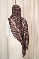 Mocha Kuffiah  - Printed Hijab